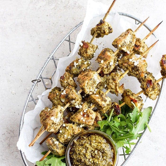 Master 2-Ingredient Grilled Pesto Chicken Skewers for Easy Dinners
